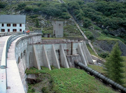 Opere civili delle derivazioni impianto idroelettrico di Dossi